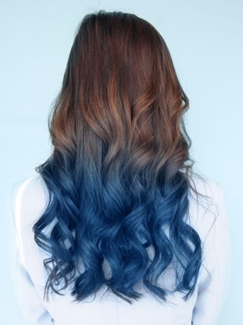 Blue Ombre Highlights Blue Highlight Hairstyles