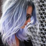 Gray and Pastel Blue Highlight Hairstyles