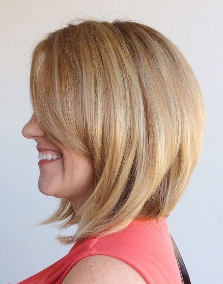 Layered Blonde Bob Hairstyle- A-line bob hairstyles