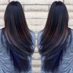 Mahogany Blue Highlight Hairstyles