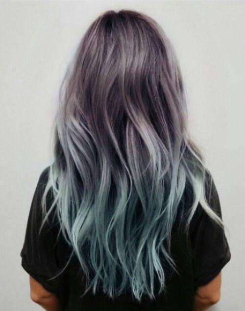 Pastel Blue Highlight Hairstyles