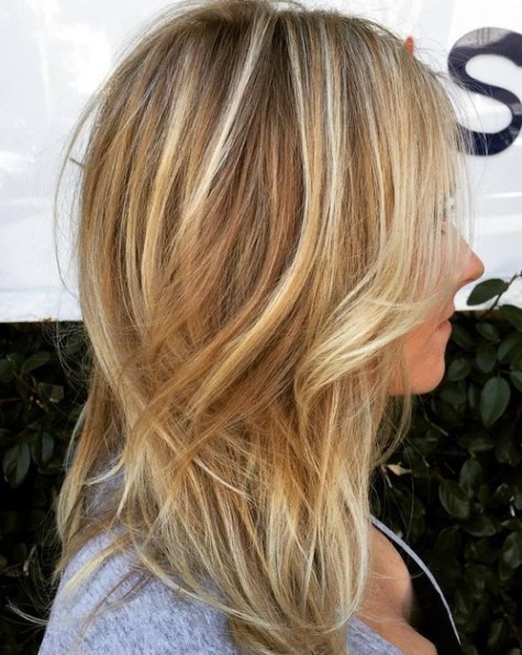 Reddish Blonde Golden Balayage- Blonde hairstyles